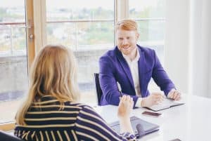 Castlehaven Finance - A year in review two people at meeting